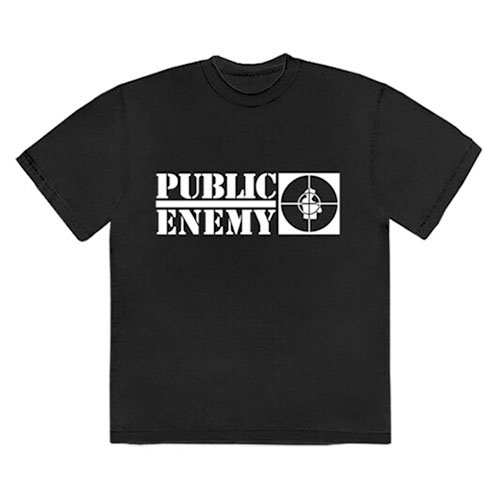 (주)사운드룩, Public Enemy Long Logo Black Unisex Short Sleeve T-shirt