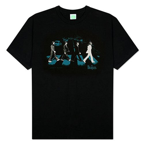 (주)사운드룩, The Beatles(비틀즈) Abbey Road Stride Black Unisex Short Sleeve T-Shirt